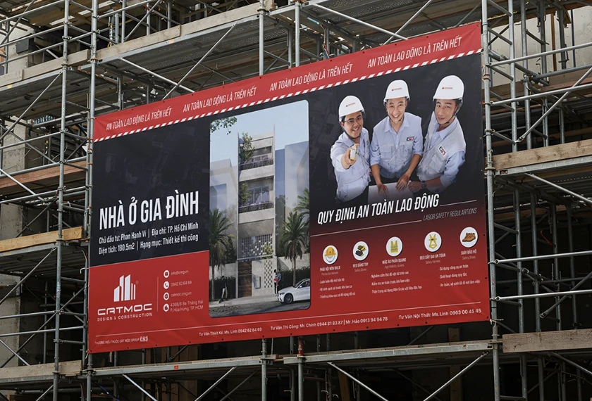 Bảng thông tin công trình và quy định an toàn lao động